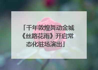 千年敦煌舞动金城《丝路花雨》开启常态化驻场演出
