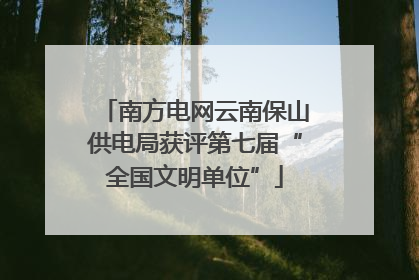 南方电网云南保山供电局获评第七届“全国文明单位”