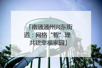 南通通州兴东街道：网格“智”理 共建幸福家园