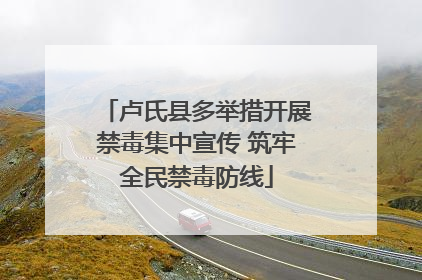 卢氏县多举措开展禁毒集中宣传 筑牢全民禁毒防线