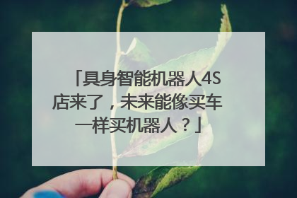 具身智能机器人4S店来了，未来能像买车一样买机器人？