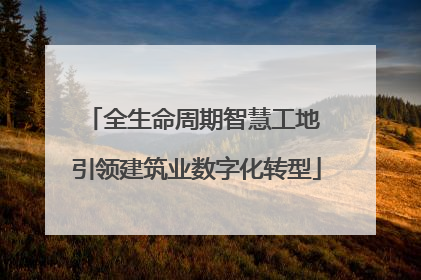 全生命周期智慧工地 引领建筑业数字化转型