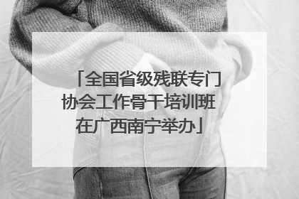 全国省级残联专门协会工作骨干培训班在广西南宁举办