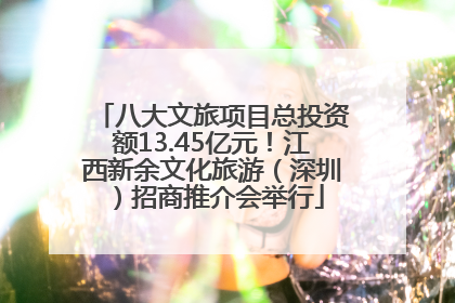 八大文旅项目总投资额13.45亿元！江西新余文化旅游（深圳）招商推介会举行