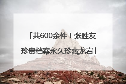 共600余件！张胜友珍贵档案永久珍藏龙岩