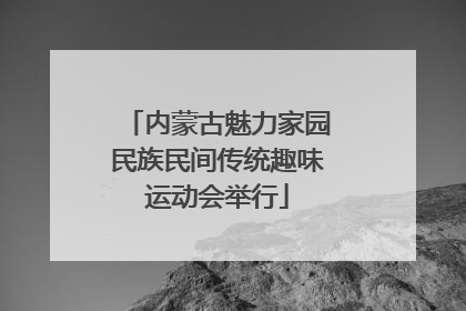 内蒙古魅力家园民族民间传统趣味运动会举行