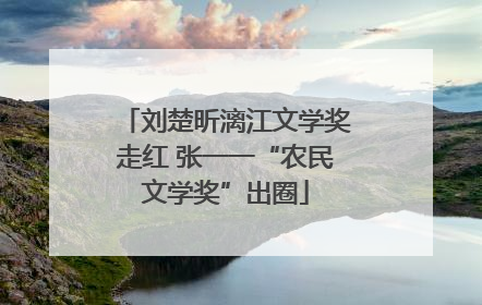 刘楚昕漓江文学奖走红 张一一“农民文学奖”出圈