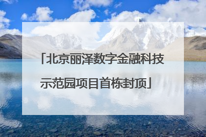 北京丽泽数字金融科技示范园项目首栋封顶