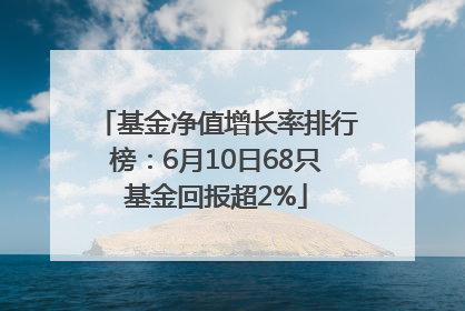 基金净值增长率排行榜：6月10日68只基金回报超2%