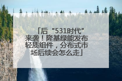 后“531时代”来袭！隆基绿能发布轻质组件，分布式市场后续会怎么走