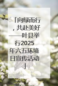向绿而行，共赴美好——叶县举行2025年六五环境日宣传活动