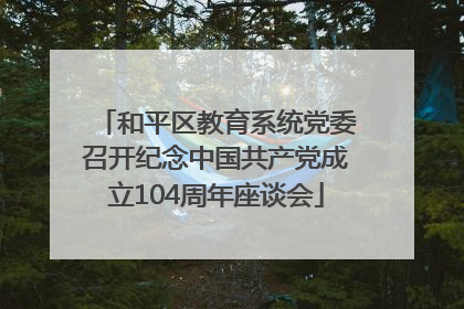 和平区教育系统党委召开纪念中国共产党成立104周年座谈会