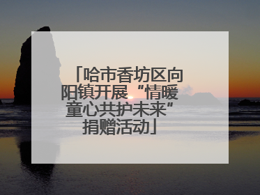 哈市香坊区向阳镇开展“情暖童心共护未来”捐赠活动