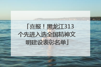 喜报！黑龙江313个先进入选全国精神文明建设表彰名单