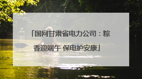 国网甘肃省电力公司：粽香迎端午 保电护安康