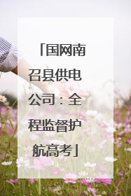 国网南召县供电公司：全程监督护航高考