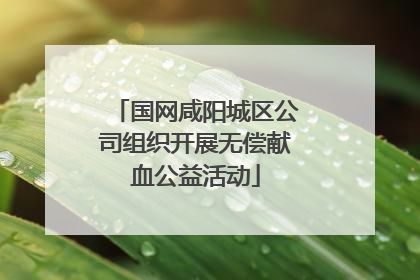 国网咸阳城区公司组织开展无偿献血公益活动