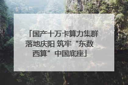 国产十万卡算力集群落地庆阳 筑牢“东数西算”中国底座