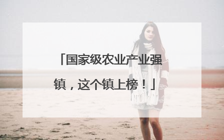 国家级农业产业强镇，这个镇上榜！