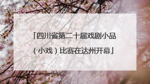 四川省第二十届戏剧小品（小戏）比赛在达州开幕