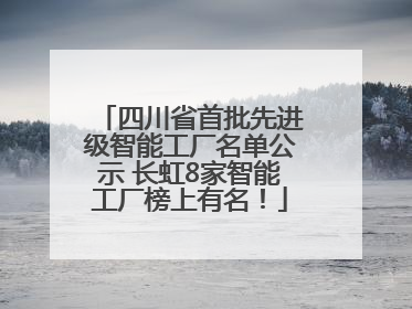 四川省首批先进级智能工厂名单公示 长虹8家智能工厂榜上有名！