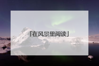 在风景里阅读