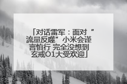 对话雷军：面对“流量反噬”小米会谨言慎行 完全没想到玄戒O1大受欢迎