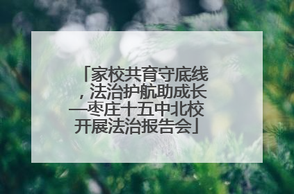 家校共育守底线，法治护航助成长—枣庄十五中北校开展法治报告会