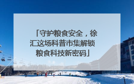 守护粮食安全，徐汇这场科普市集解锁粮食科技新密码