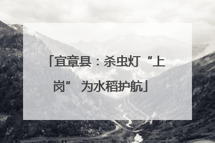 宜章县：杀虫灯“上岗” 为水稻护航