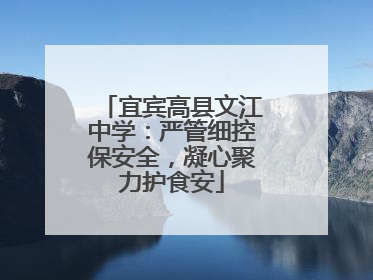 宜宾高县文江中学：严管细控保安全，凝心聚力护食安