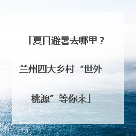 夏日避暑去哪里？兰州四大乡村“世外桃源”等你来