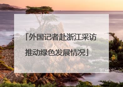 外国记者赴浙江采访推动绿色发展情况
