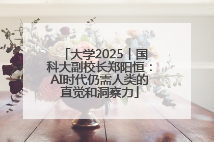 大学2025丨国科大副校长郑阳恒：AI时代仍需人类的直觉和洞察力