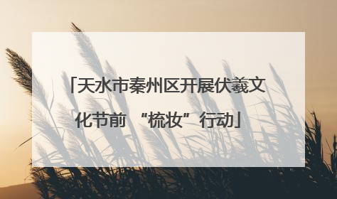 天水市秦州区开展伏羲文化节前 “梳妆”行动