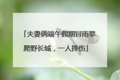夫妻俩端午假期冒雨攀爬野长城，一人摔伤