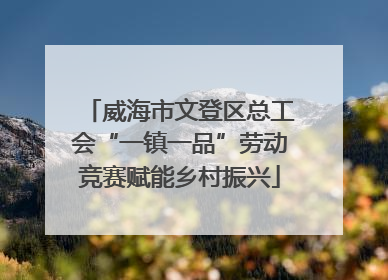 威海市文登区总工会“一镇一品”劳动竞赛赋能乡村振兴
