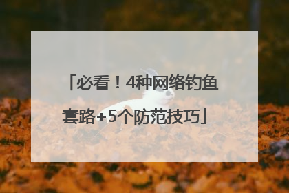 必看！4种网络钓鱼套路+5个防范技巧