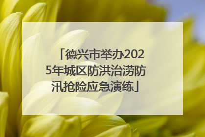 德兴市举办2025年城区防洪治涝防汛抢险应急演练