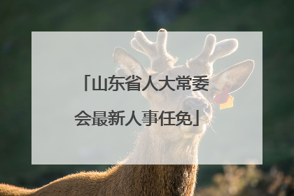 山东省人大常委会最新人事任免