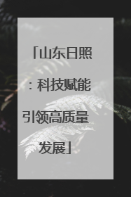 山东日照：科技赋能引领高质量发展