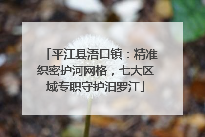 平江县浯口镇：精准织密护河网格，七大区域专职守护汨罗江
