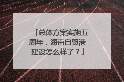 总体方案实施五周年，海南自贸港建设怎么样了？