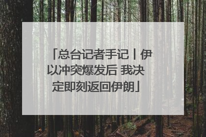 总台记者手记丨伊以冲突爆发后 我决定即刻返回伊朗