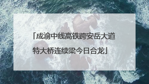 成渝中线高铁跨安岳大道特大桥连续梁今日合龙