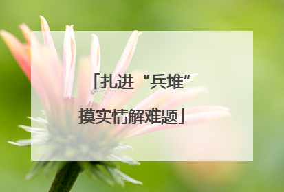 扎进“兵堆”摸实情解难题