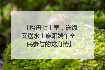 抬舟七十里，送饭又送水！麻阳端午全民参与的龙舟情