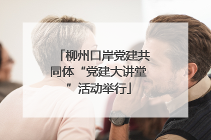 柳州口岸党建共同体“党建大讲堂”活动举行