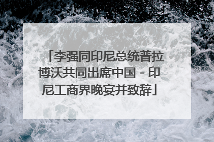 李强同印尼总统普拉博沃共同出席中国－印尼工商界晚宴并致辞