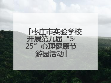 枣庄市实验学校开展第九届“5·25”心理健康节游园活动